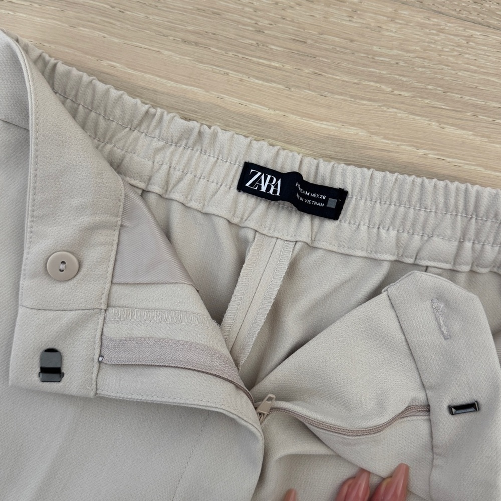 Zara Beige Cropped Culottes - Picture 2 of 3